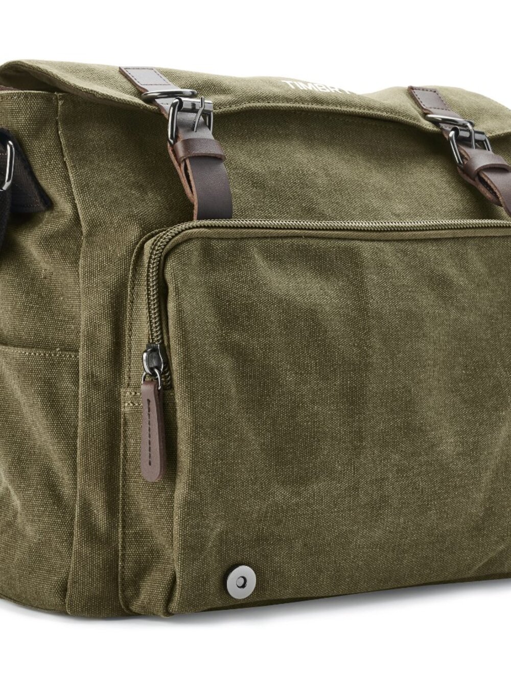 TIMBRYN Premium Canvas & Leather Messenger Bag  | Vintage Crossbody Satchel - Picture 15 of 16